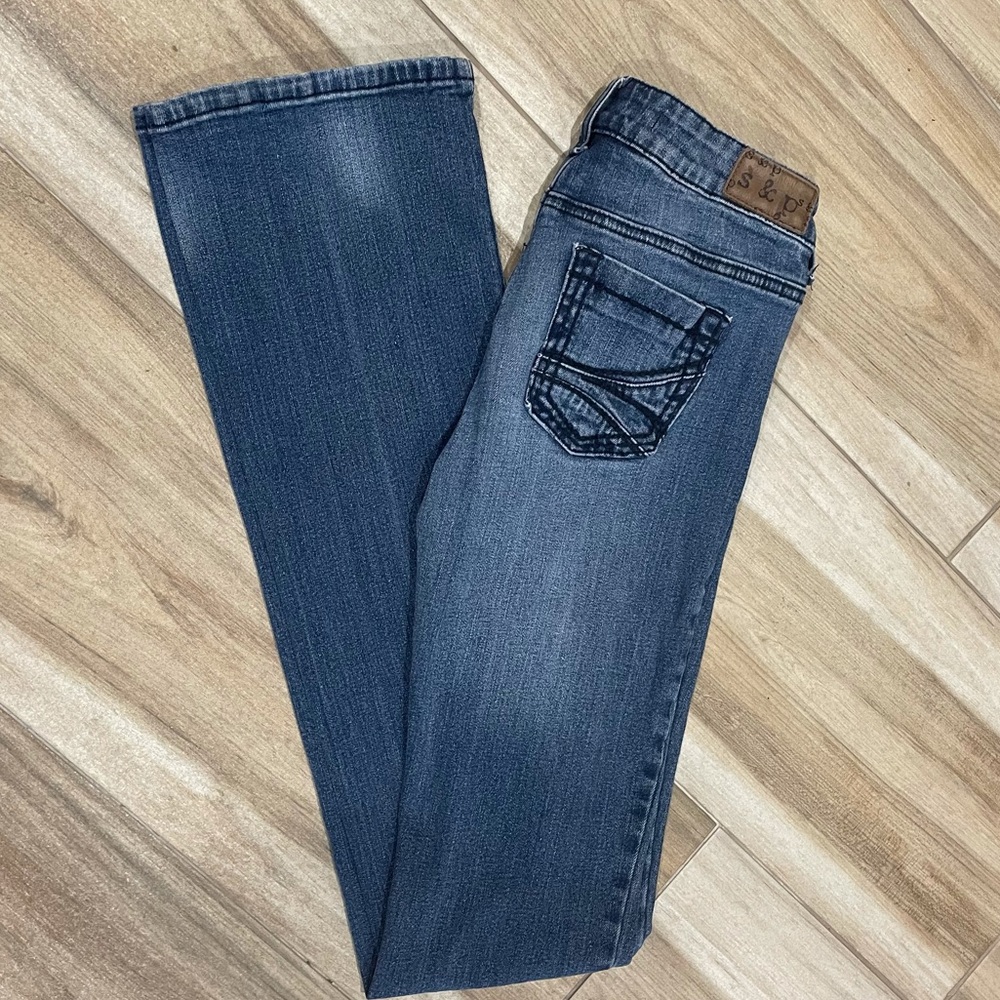 Ladies Extra Long Stretch Denim Jeans Size 3